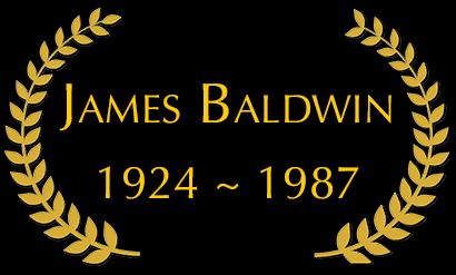 james baldwin 1924-1987 with laurel wreath image
